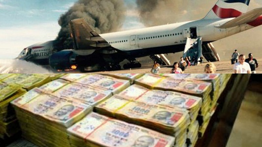  plane crash survivors Indian get the 10 million dollar lottery
