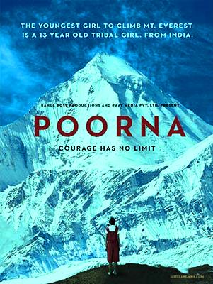launched-her films 'poorna' poster at 9 thousand feet