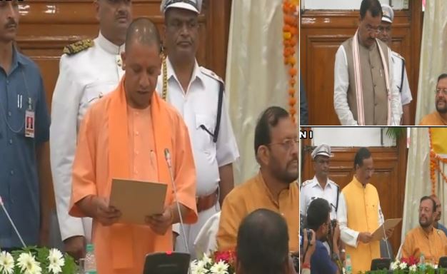 Two other leaders including CM Yogi, Dinesh Sharma, Keshav Mourya, sworn in by Legislative Council